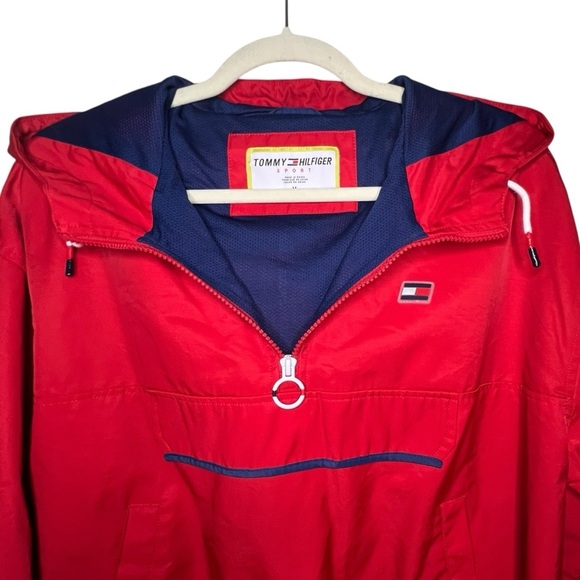 Tommy Hilfiger Popover Jacket Cropped Red Size Medium - Picture 4 of 11